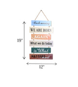 each morning quote wood wall hanging china "19x12"