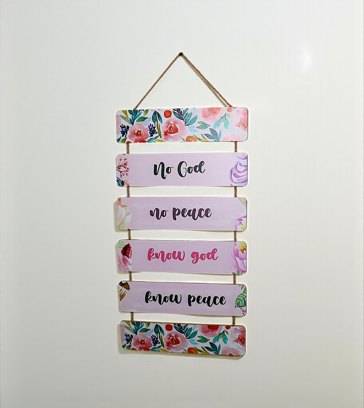 god quote wood wall hanging china "22x12"