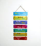 islamic verse bismillah wood wall hanging china "23x12"