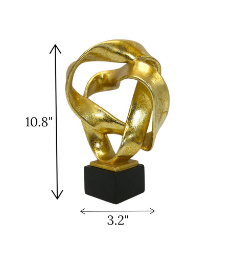interwine sculpture golden china 10.8x3.2