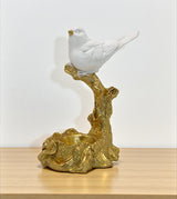 statue sparrow white with golden tree china 6x4.8