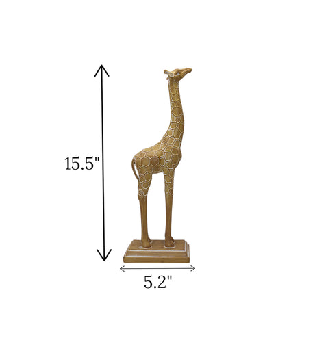statue giraffe brown china 15.5x5.2