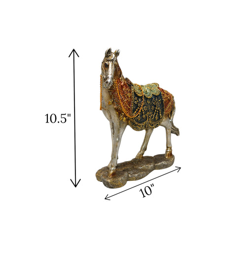 statue horse with chain antique multi medium china 10.5x10