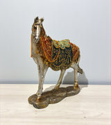 statue horse with chain antique multi medium china 10.5x10