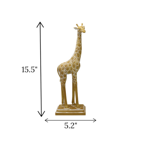 statue giraffe brown china 15.5x5.2