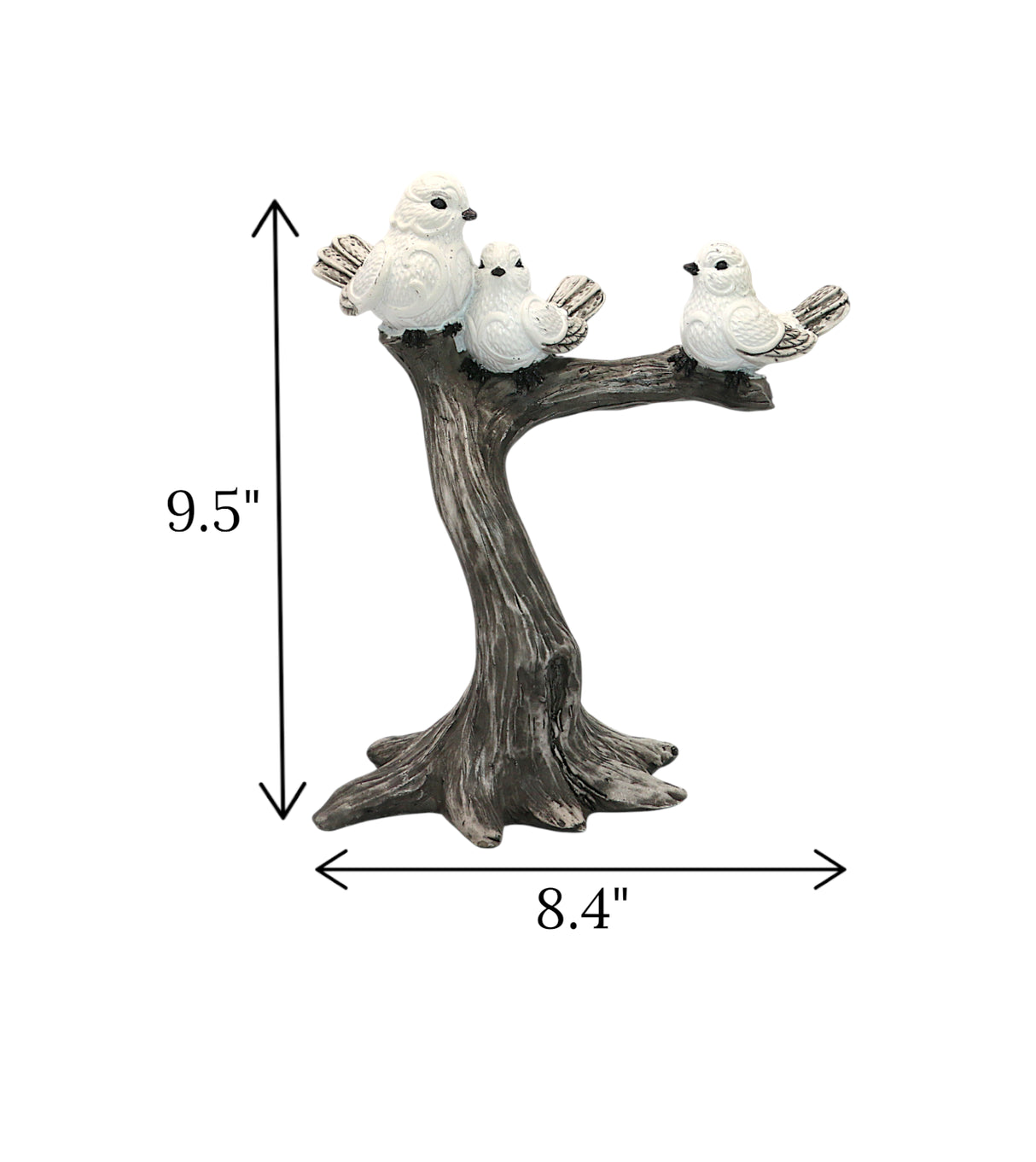 statue pigeon 3s sitting on tree white china 9.5x8.4