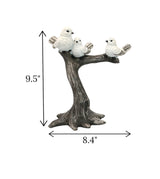 statue pigeon 3s sitting on tree white china 9.5x8.4