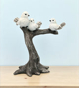 statue pigeon 3s sitting on tree white china 9.5x8.4