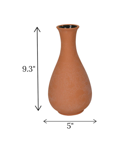 ceramic vase orange china 9.3x5