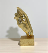 statue horse face golden large china 9.2x4.7