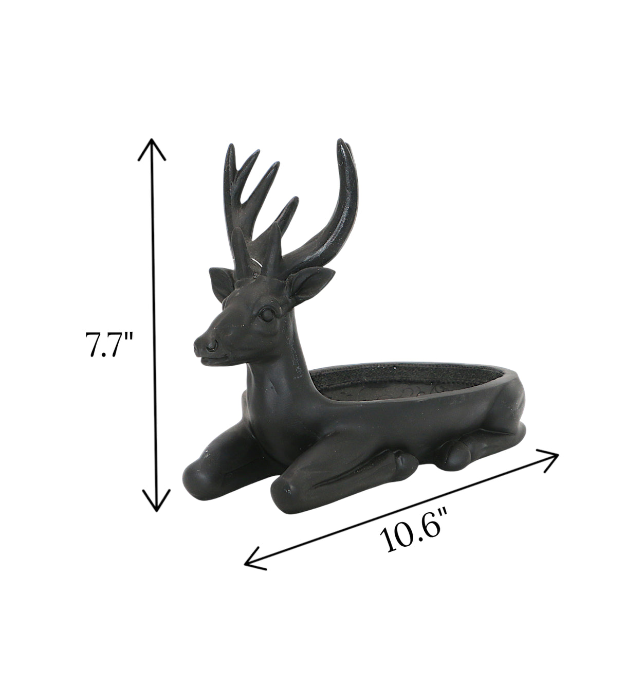 statue swamp deer organizer black china 7.7x10.6