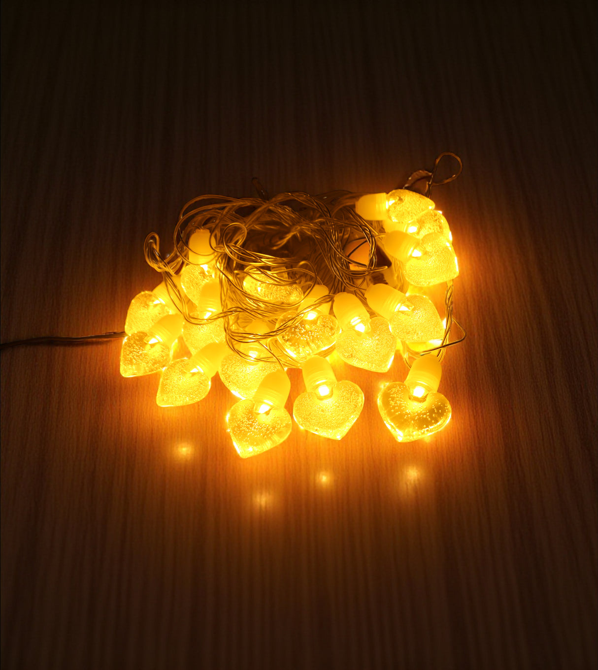 led lights yellow heart china