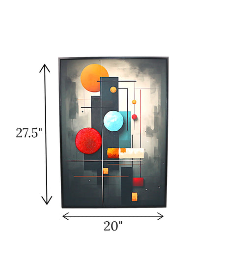 wall painting 3d multi circle china "27.5x20"