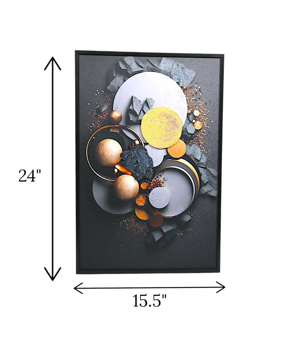 wall painting 3d circles china " "24x15.5"