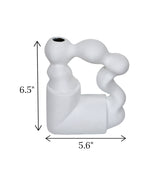 creative vase oval white small china 6.5x5.6