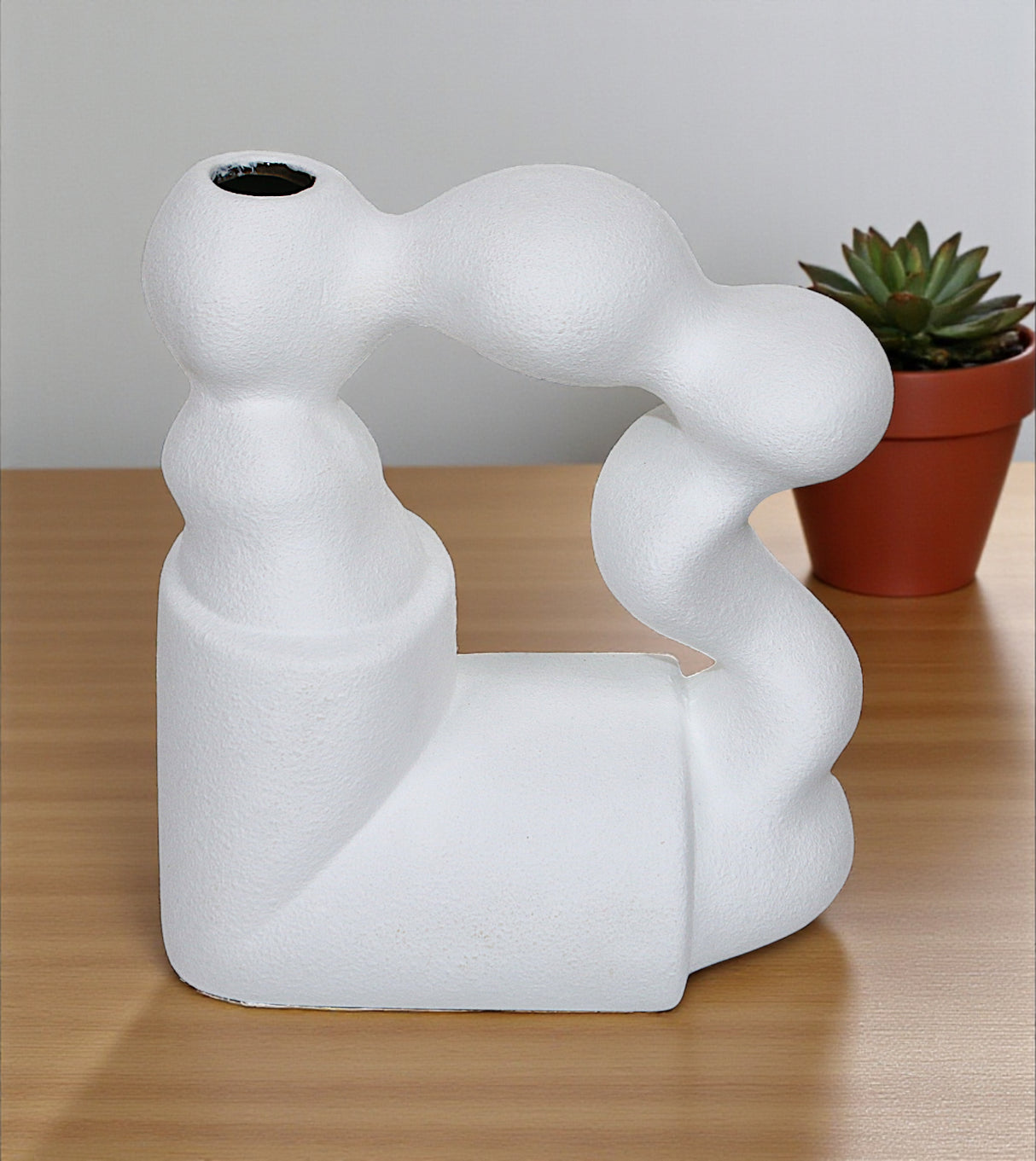 creative vase oval white small china 6.5x5.6
