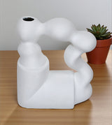 creative vase oval white small china 6.5x5.6