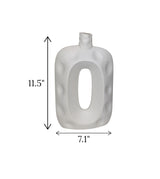 ceramic vase oval white china 11.6x7.1