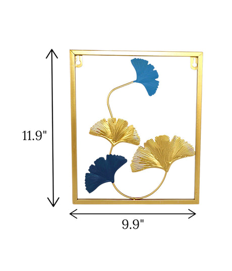 metal wall hanging small 4 leaf china 11.9x9.9