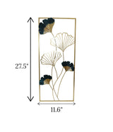 metal wall hanging rectangle 5 leaf china 27.5x11.6