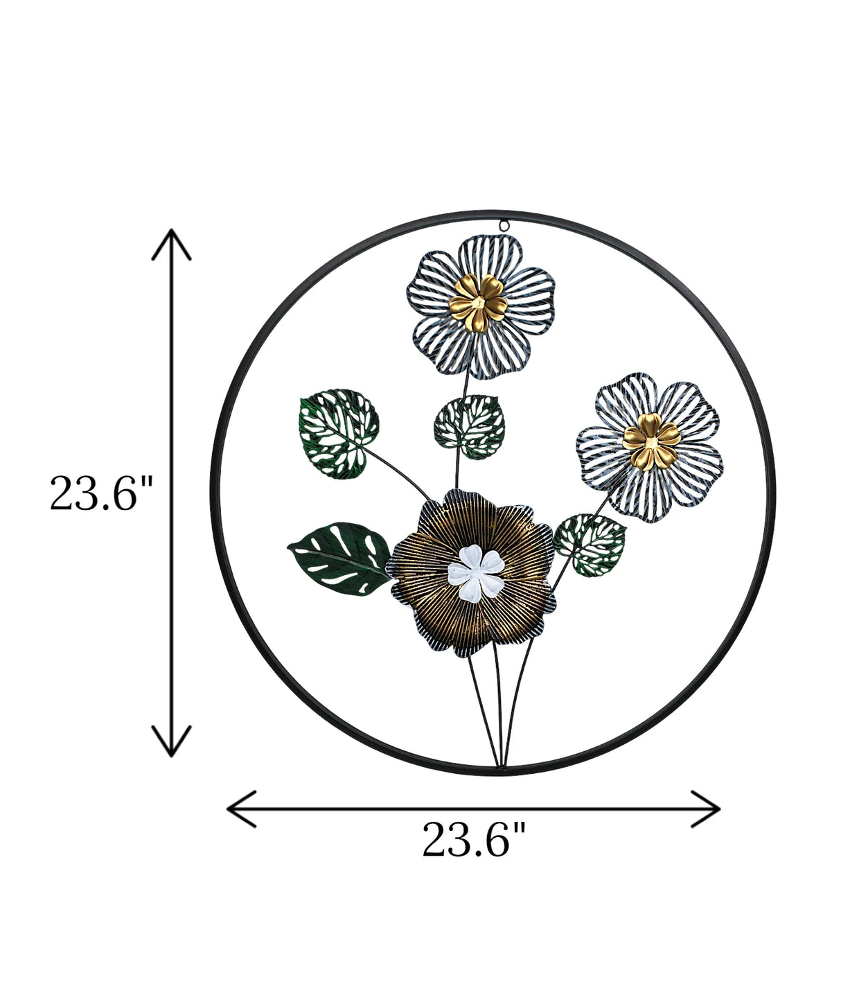 metal wall hanging round large china 23.6x23.6