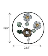 metal wall hanging round large china 23.6x23.6