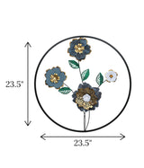 metal wall hanging round large china 23.5x23.5