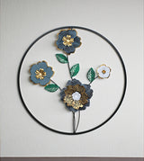metal wall hanging round large china 23.5x23.5