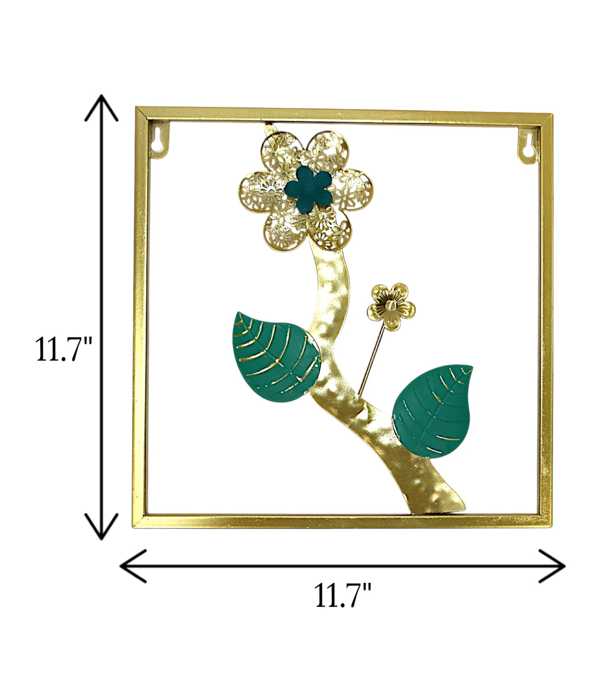 metal wall hanging square golden small china 11.7x11.7