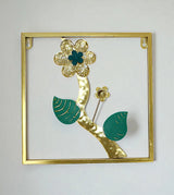 metal wall hanging square golden small china 11.7x11.7