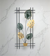 metal wall hanging rectangle 5 leaves china 38.7x19