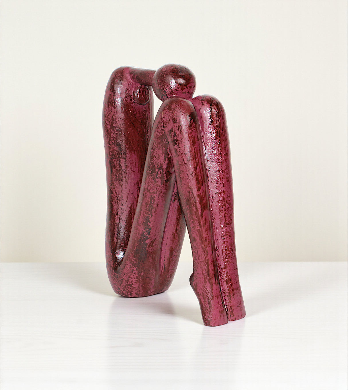 statue head down maroon china "7.5x2"