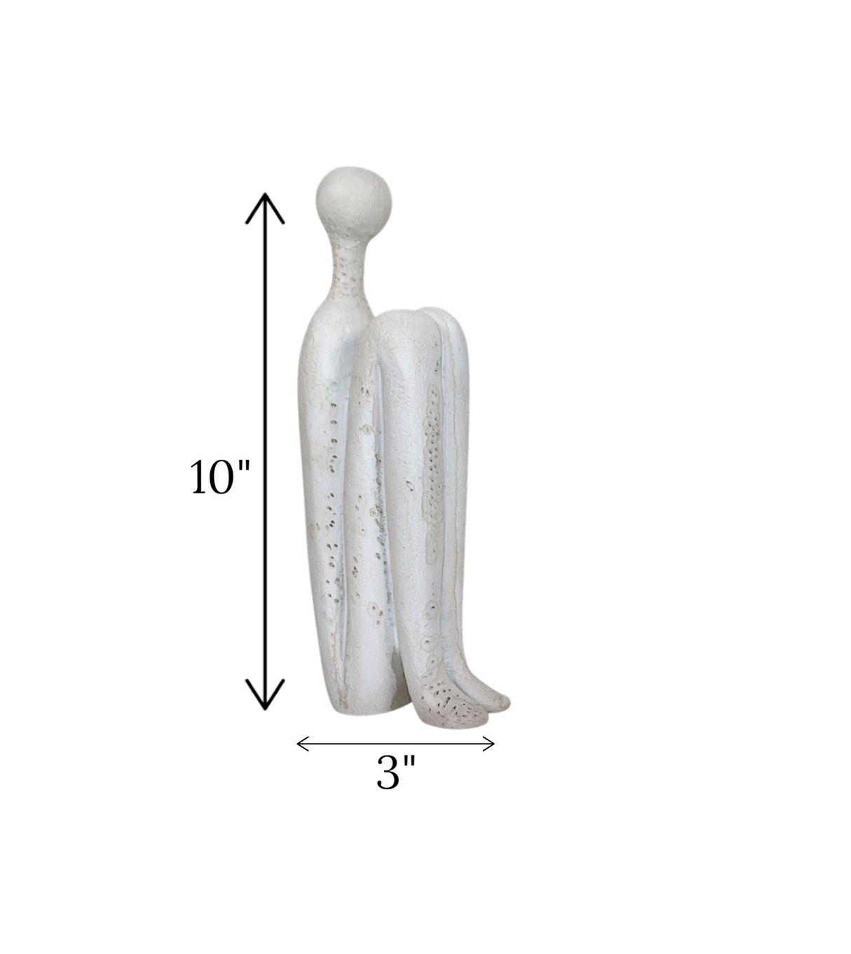 statue head down white china "10x3"