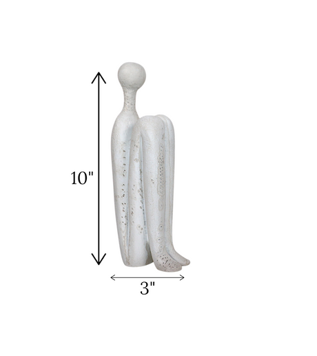 statue head down white china "10x3"