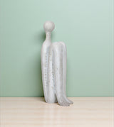statue head down white china "10x3"