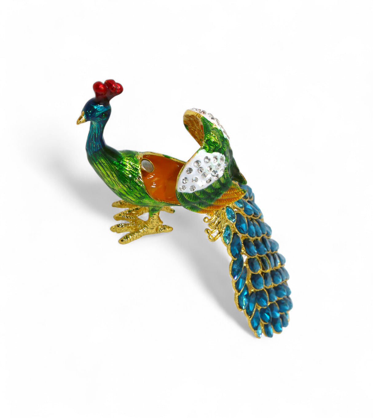 decorative metal peacock blue china "3.5x6.5"