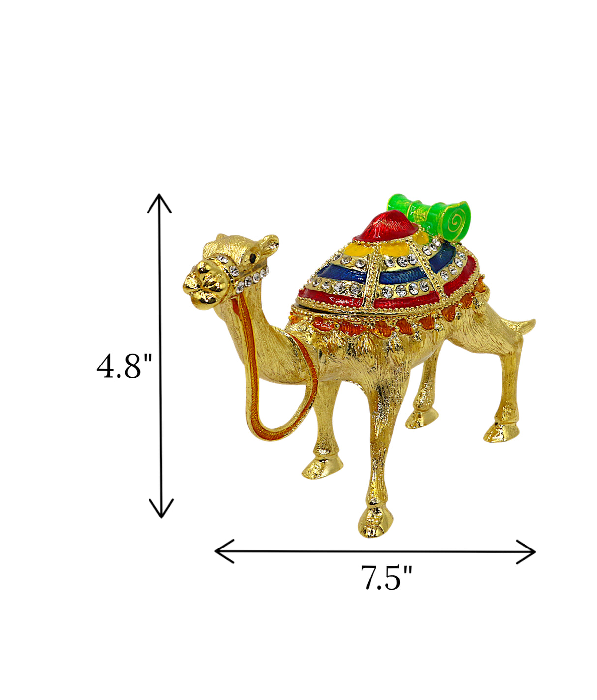 decorative metal camel golden china "7.5x4.8"