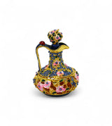 decorative metal tea pot blue china "3.5x2.8"