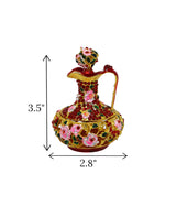decorative metal tea pot red china "3.5x2.8"