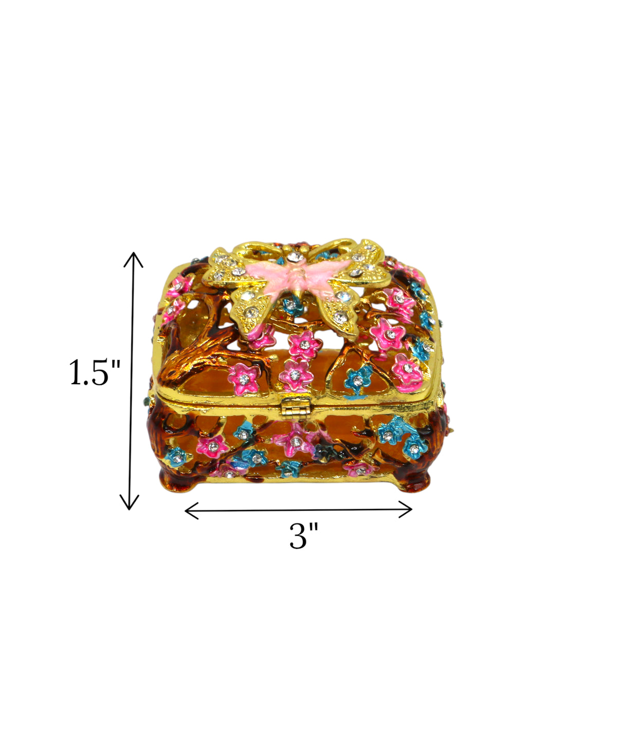 decorative metal mini jewellery box multi china "1.5x3"