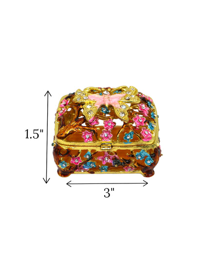 decorative metal mini jewellery box multi china "1.5x3"