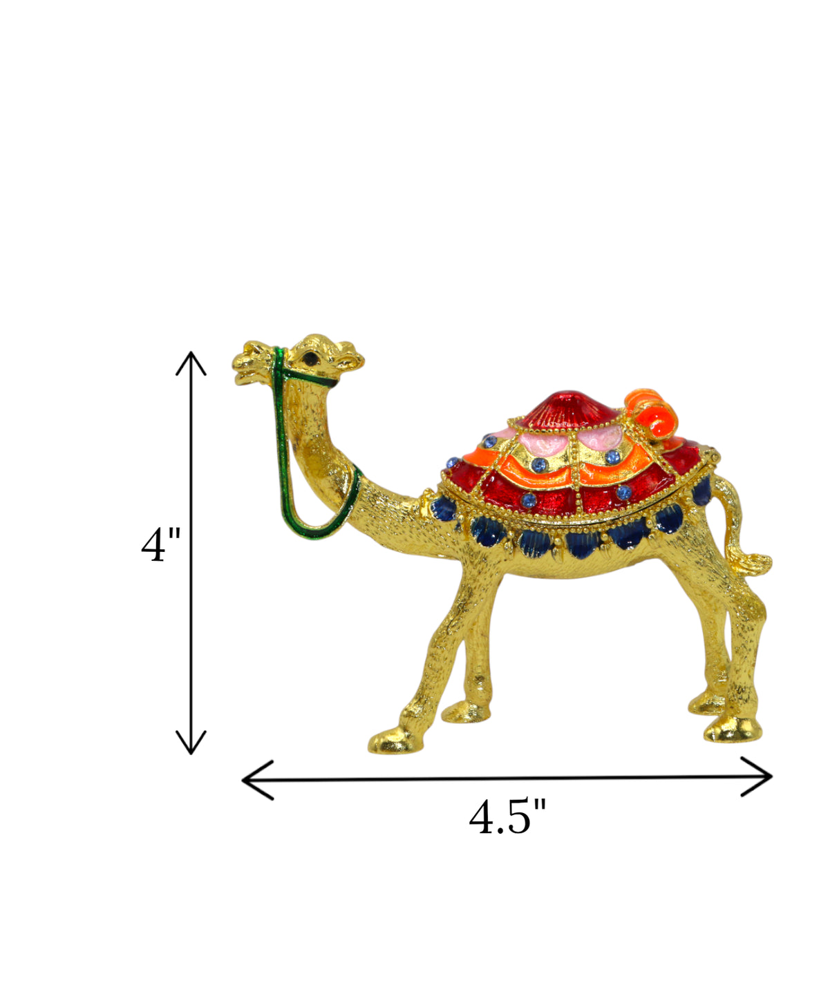 decorative metal mini camel golden china "4x4.5"