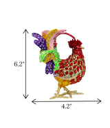 decorative metal hen multi medium china "6.2x4.2"
