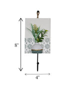 wooden wall hanging with pot china "8x4"