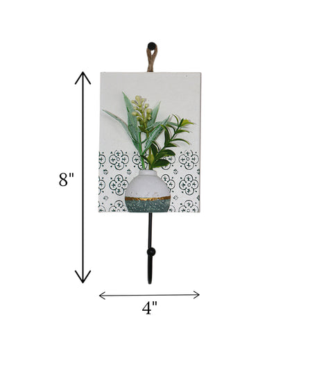 wooden wall hanging with pot china "8x4"