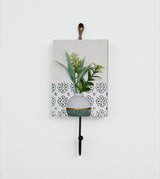 wooden wall hanging with pot china "8x4"