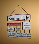 wooden wall hanging kitchen rule china "14x15"