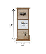 wooden 3 mini drawer brown china "12x5.5"