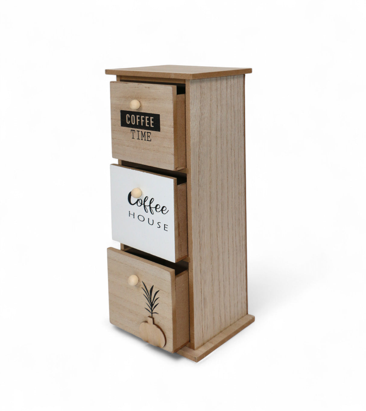 wooden 3 mini drawer brown china "12x5.5"