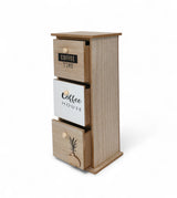 wooden 3 mini drawer brown china "12x5.5"